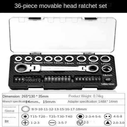 Multitool Ratchet Wrench Set - Versatile All-in-One Hand Tool
