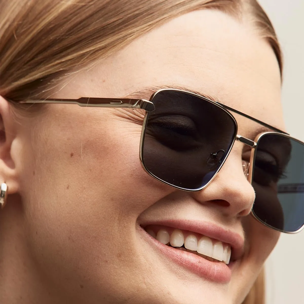 MVMT Horizon Square Aviator Sunglasses with Polarized, Water-Resistant, and Smudge-Proof Lenses