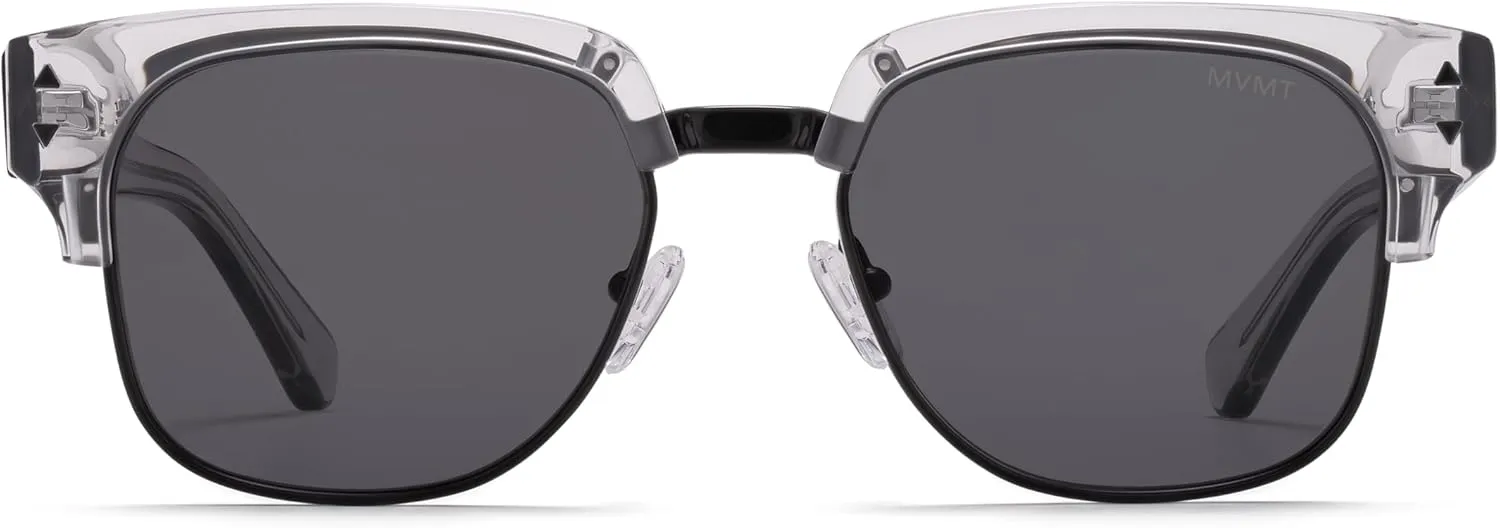 MVMT Laguna Square Sunglasses, Acetate Frame, Polarized, Water-Resistant and Smudge-Proof Lenses