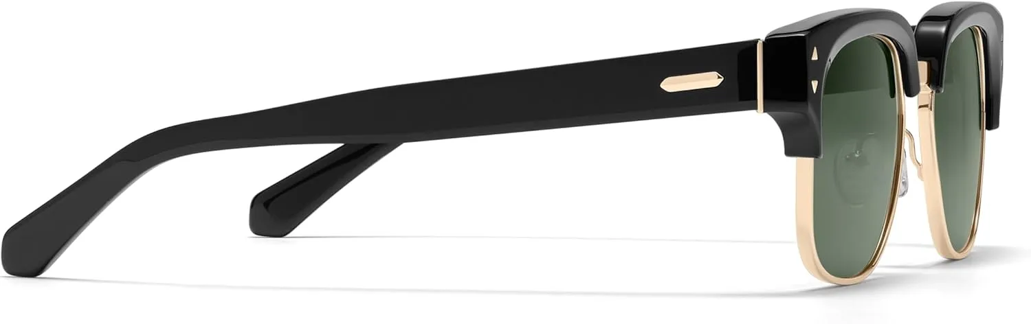 MVMT Laguna Square Sunglasses, Acetate Frame, Polarized, Water-Resistant and Smudge-Proof Lenses