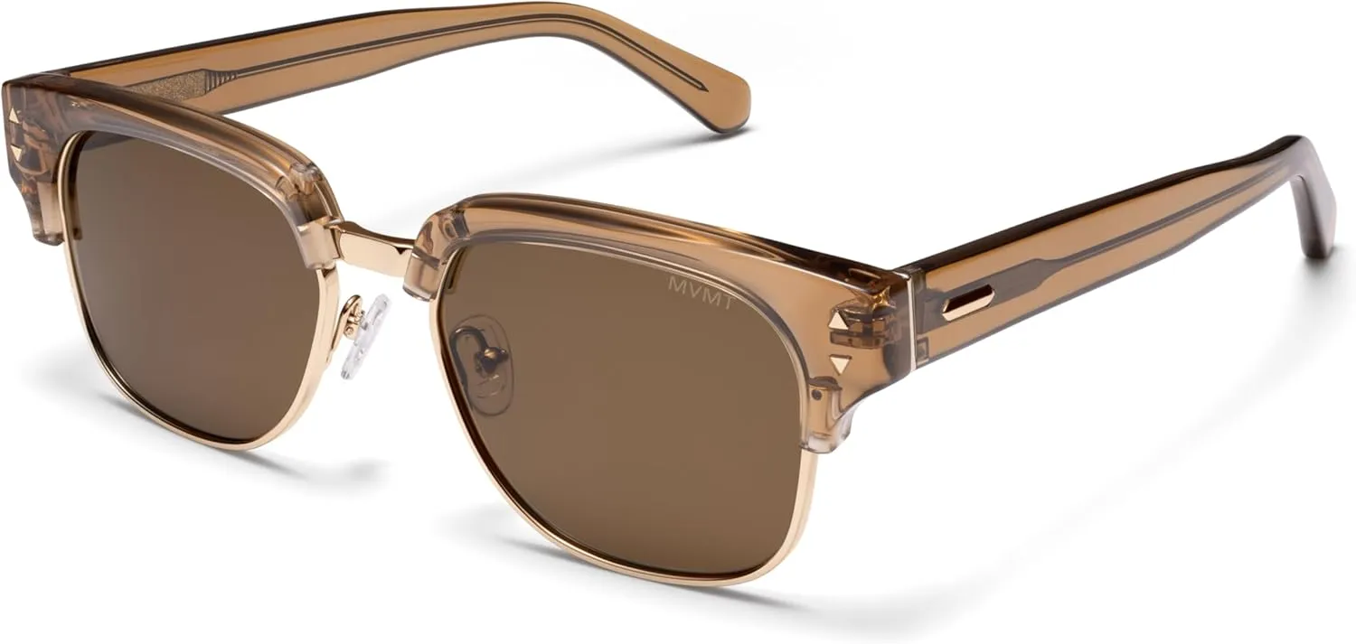 MVMT Laguna Square Sunglasses, Acetate Frame, Polarized, Water-Resistant and Smudge-Proof Lenses