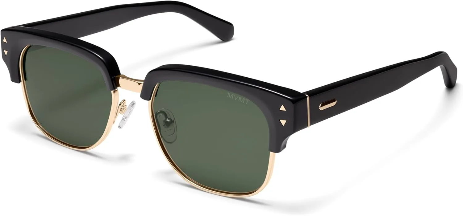 MVMT Laguna Square Sunglasses, Acetate Frame, Polarized, Water-Resistant and Smudge-Proof Lenses
