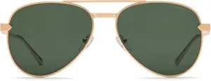 MVMT Miramar Aviator Sunglasses with Polarized, Water-Resistant, and Smudge-Proof Lenses