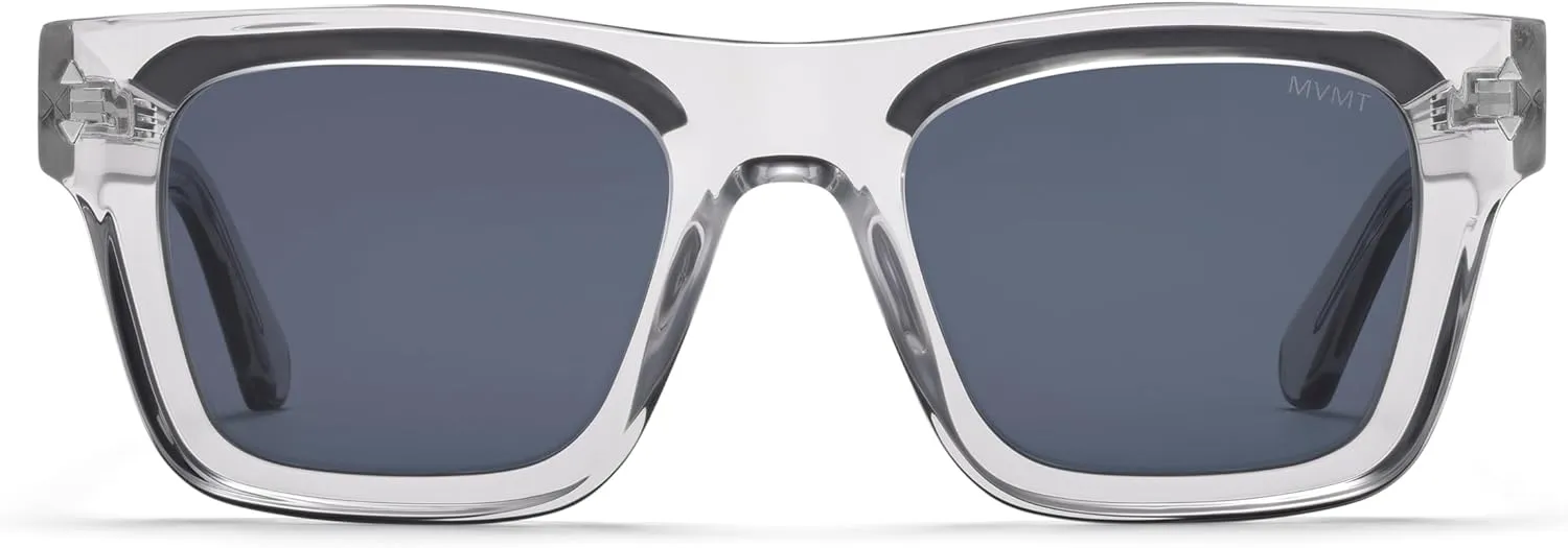MVMT Vista Square Sunglasses, Acetate Frame, Polarized, Water-Resistant and Smudge-Proof Lenses