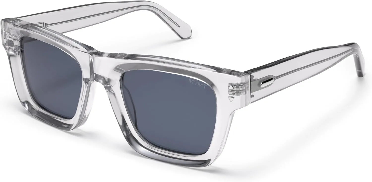 MVMT Vista Square Sunglasses, Acetate Frame, Polarized, Water-Resistant and Smudge-Proof Lenses
