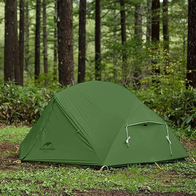 Naturehike Mongar 2 Person Backpacking Tent 3 Season Camping Ultralight Lightweight Tent Double Layer Free Standing Tent for Camping Hiking Cycling