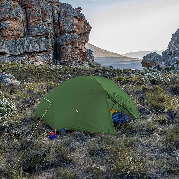Naturehike Mongar 2 Person Backpacking Tent 3 Season Camping Ultralight Lightweight Tent Double Layer Free Standing Tent for Camping Hiking Cycling