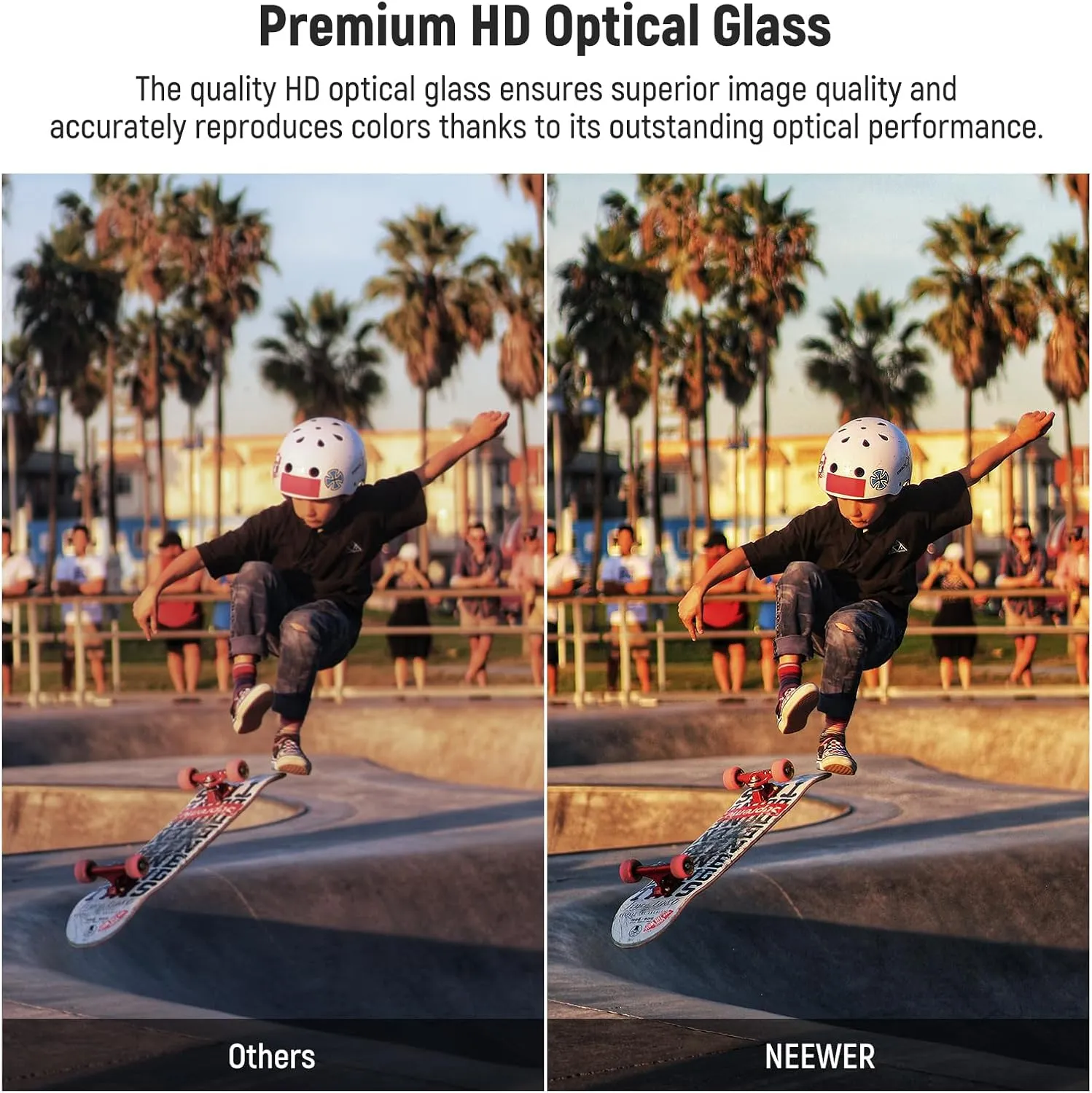 NEEWER 4"x5.65" Square UV Filter,Multi Coated Cinema Protective Filter Compatible with Tilta Compatible with SmallRig and Other Matte Box, 4mm Thick Frame/HD Optical Glass