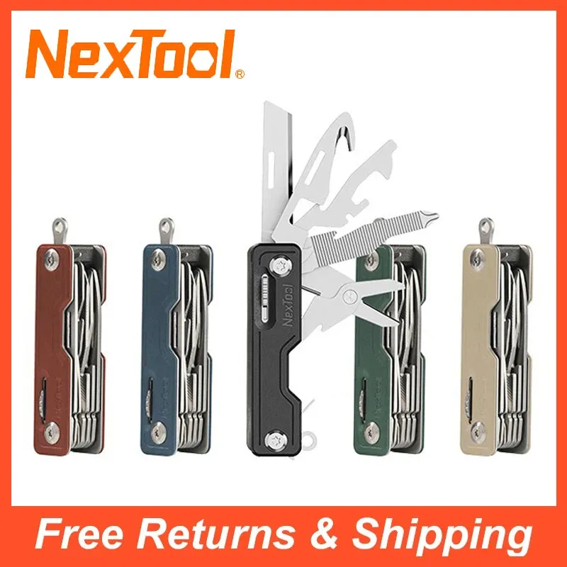 NEXTOOL 10-in-1 EDC Multitool Knife with Scissors and Screwdrivers for Camping