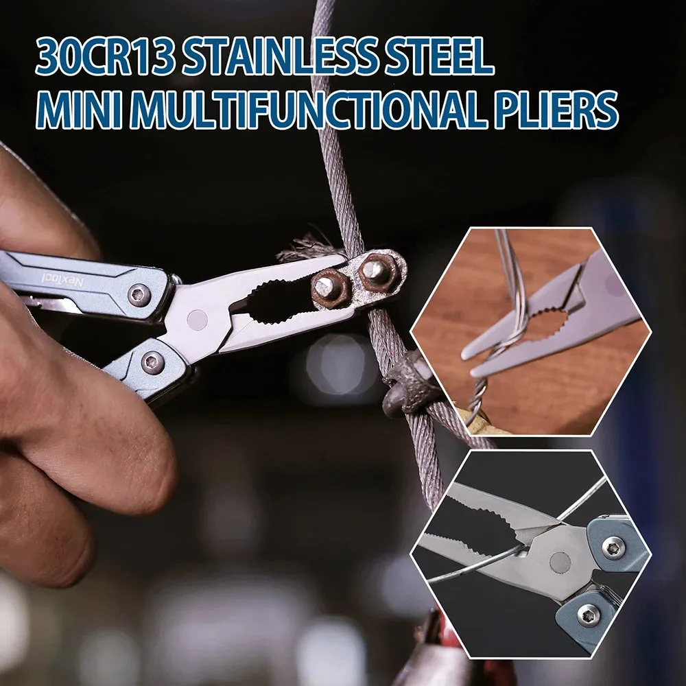 NEXTOOL 11-in-1 Mini Sailor Multitool with Pliers and Knife for EDC and Outdoor Use
