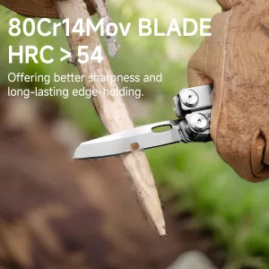 NexTool 14-in-1 Multi-Tool, Stainless Steel Multitool Pliers with 80Cr14Mov Pocket Knife, 2 Safety Locks and Huge Scissors, EDC Multitool Utility Tool for Camping Outdoor Activities (Flagship Max)