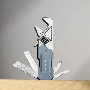 NEXTOOL Adjustable Wrench 6-in-1 EDC Multitool with Knife and Screwdrivers