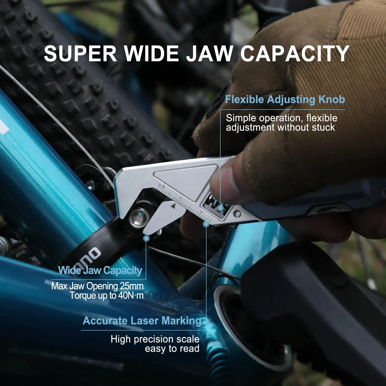 NEXTOOL Adjustable Wrench 6-in-1 EDC Multitool with Knife and Screwdrivers