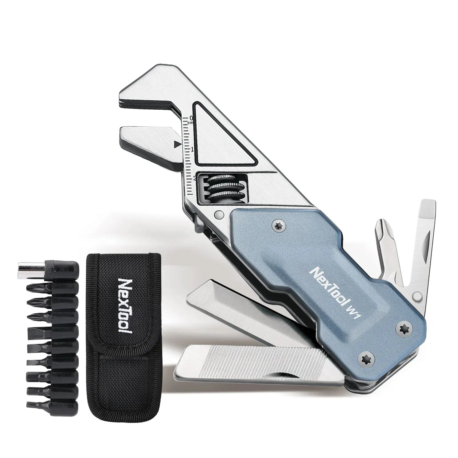NEXTOOL Adjustable Wrench 6-in-1 EDC Multitool with Knife and Screwdrivers