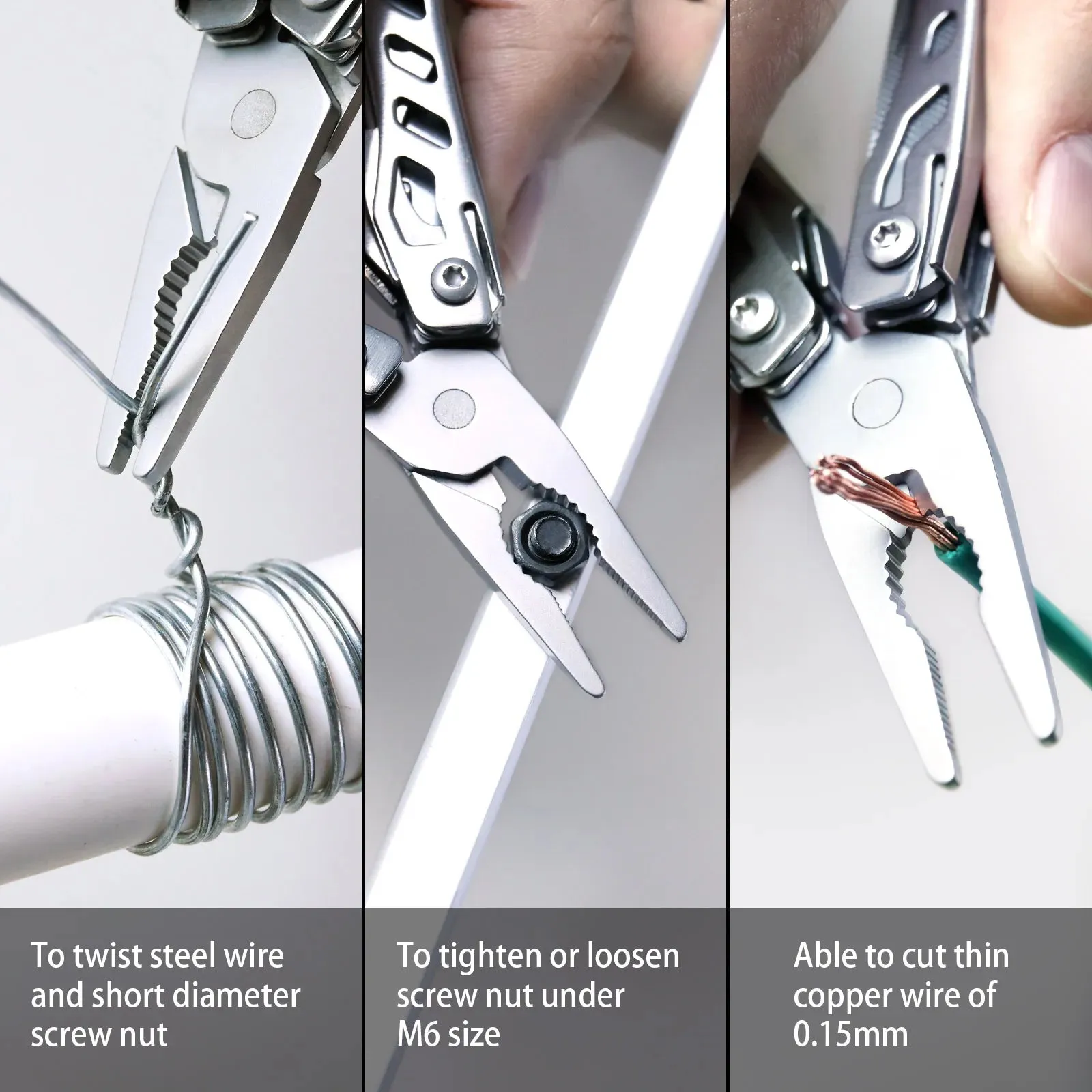 NEXTOOL Mini Flagship 10-in-1 Multitool in Red/Green with Pliers and Screwdrivers