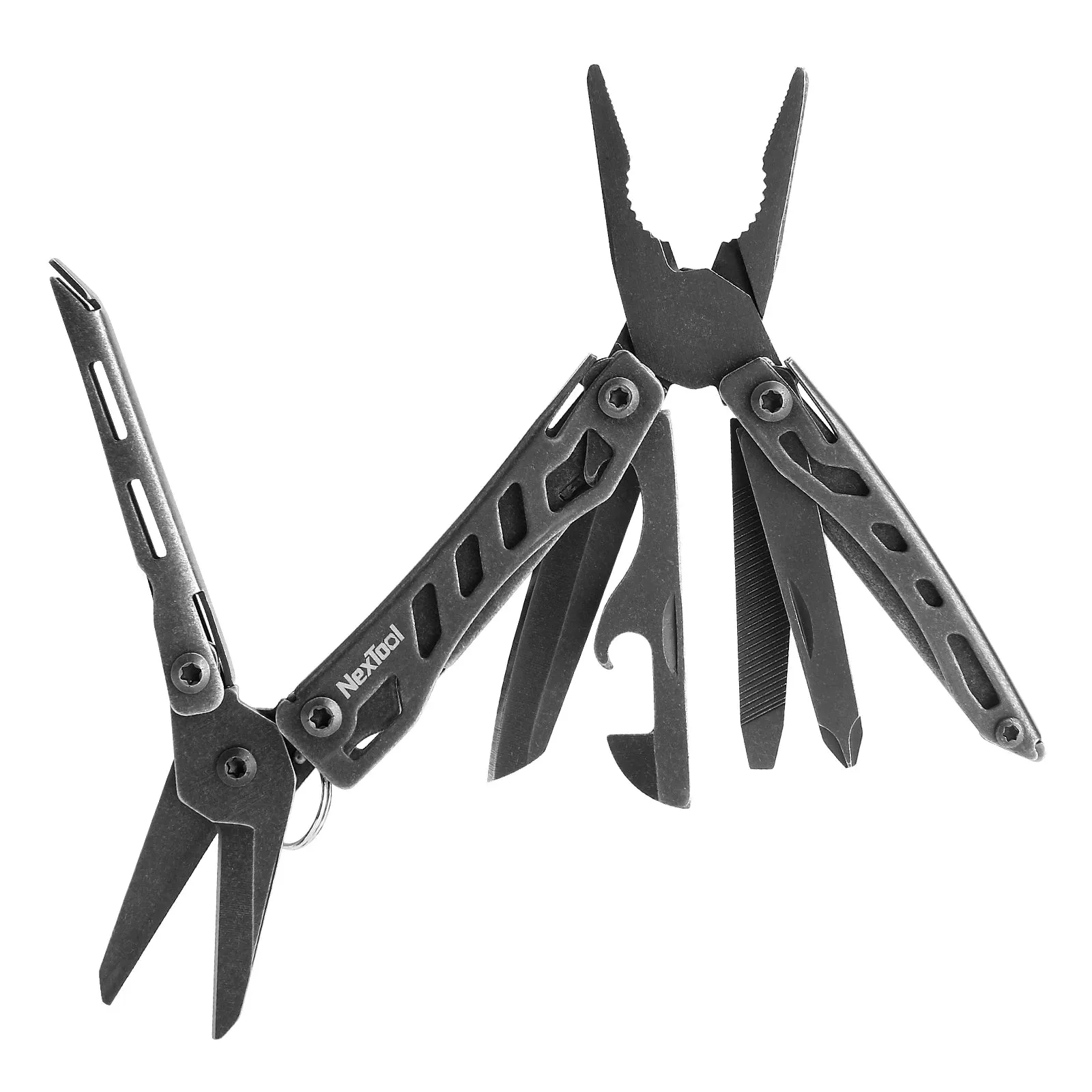 NEXTOOL Mini Flagship 10-in-1 Multitool in Red/Green with Pliers and Screwdrivers