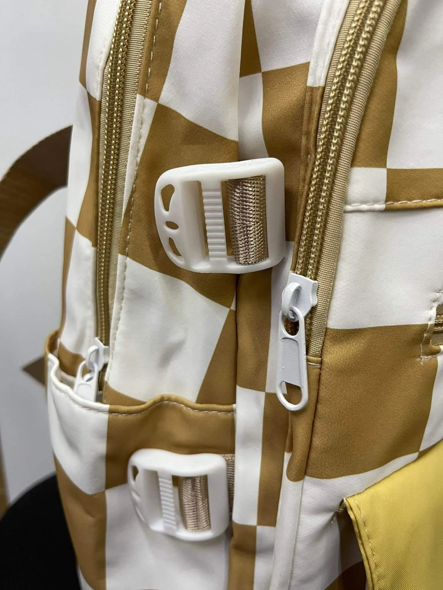 Nike Fashion Style Backpack Korean Design Checkered Yellow