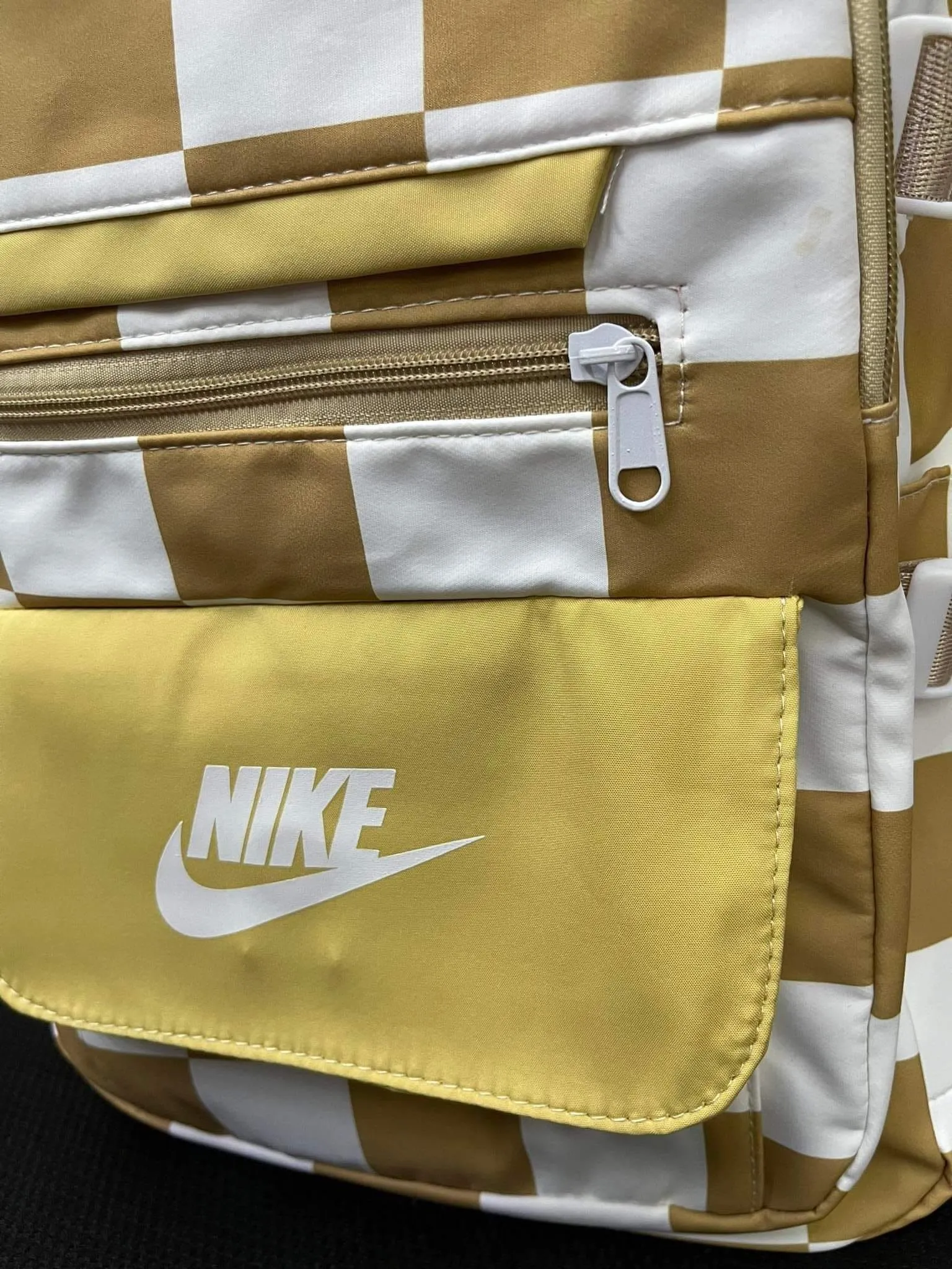 Nike Fashion Style Backpack Korean Design Checkered Yellow
