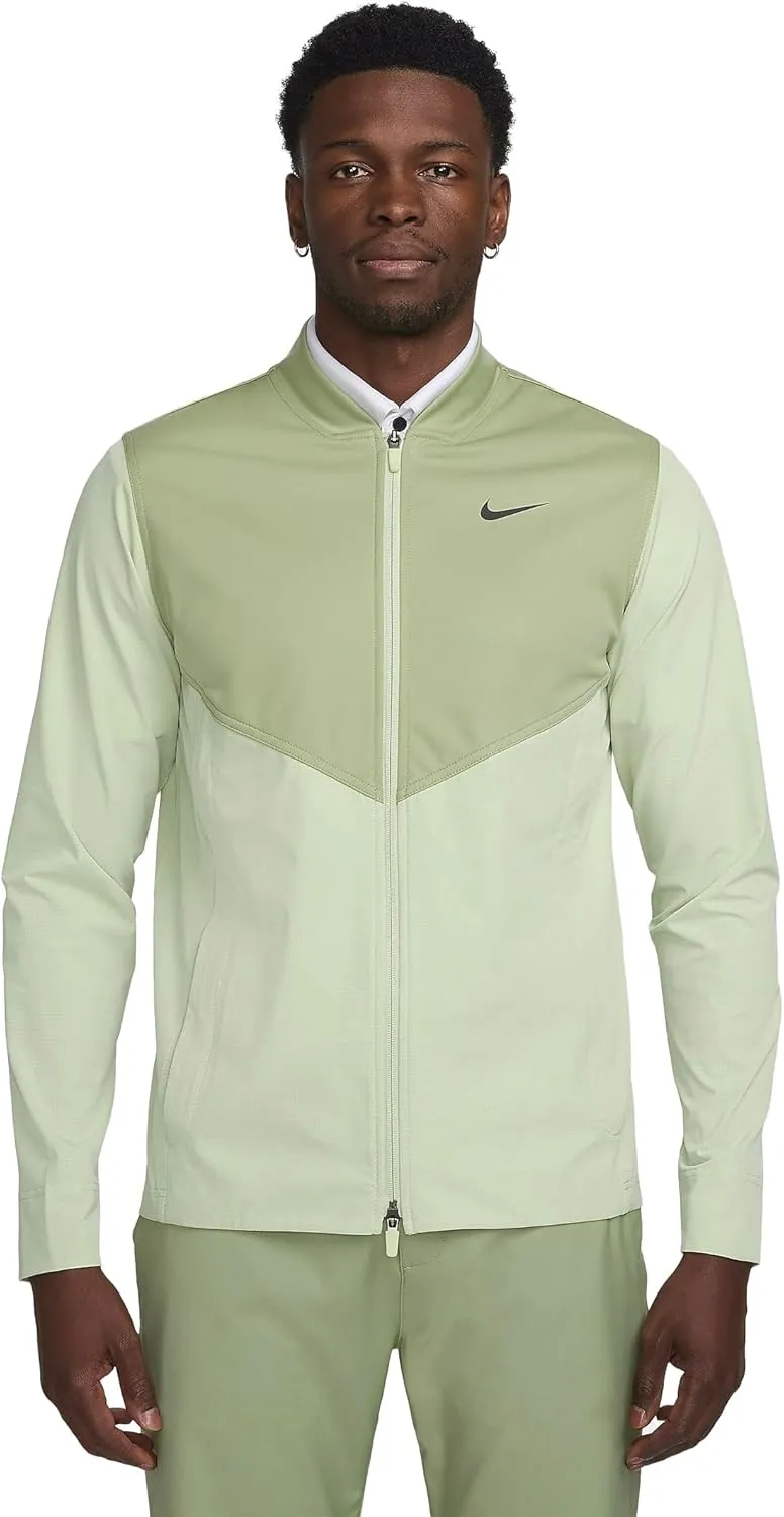 Nike Tour Essential Water Repellent Men's Golf Jacket, Honeydew/Oil Green/Black, 2XL