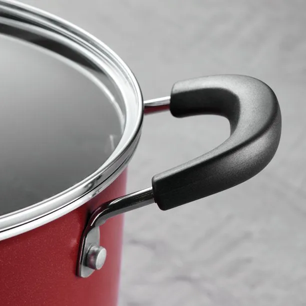 Nonstick Dutch Oven Aluminum Metallic Red 5 Quart