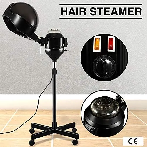 Ochine Standing Hair Steamer Professional Salon Hair Steamer Deep Conditioning Hooded Hair Steam Cap Hair Dryers Natural Curly Hair Treatment Barber Spa Styling Tools for Commercial and Home Use