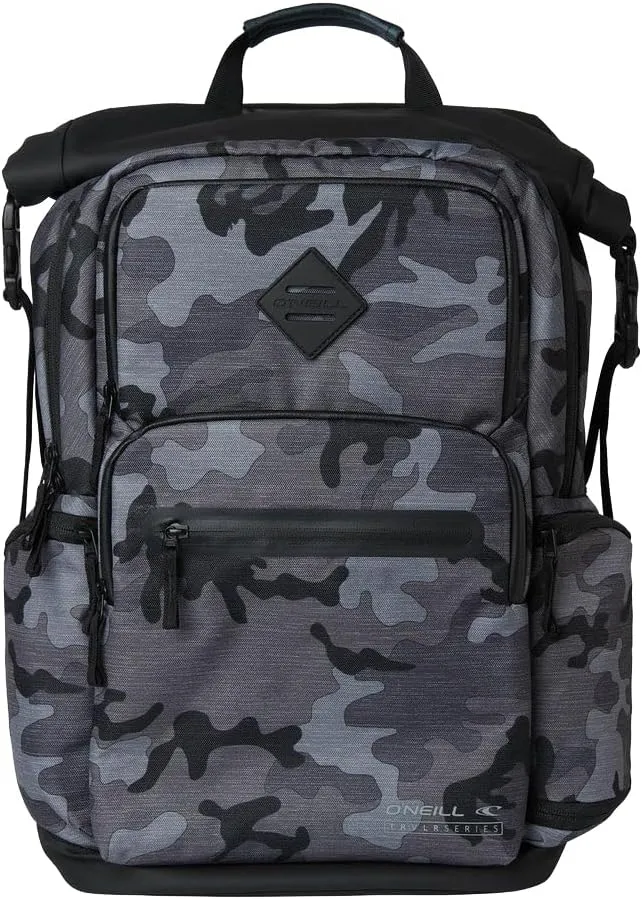 O'NEILL Mens Odyssey Trvlr 37L Backpack, Black Camo