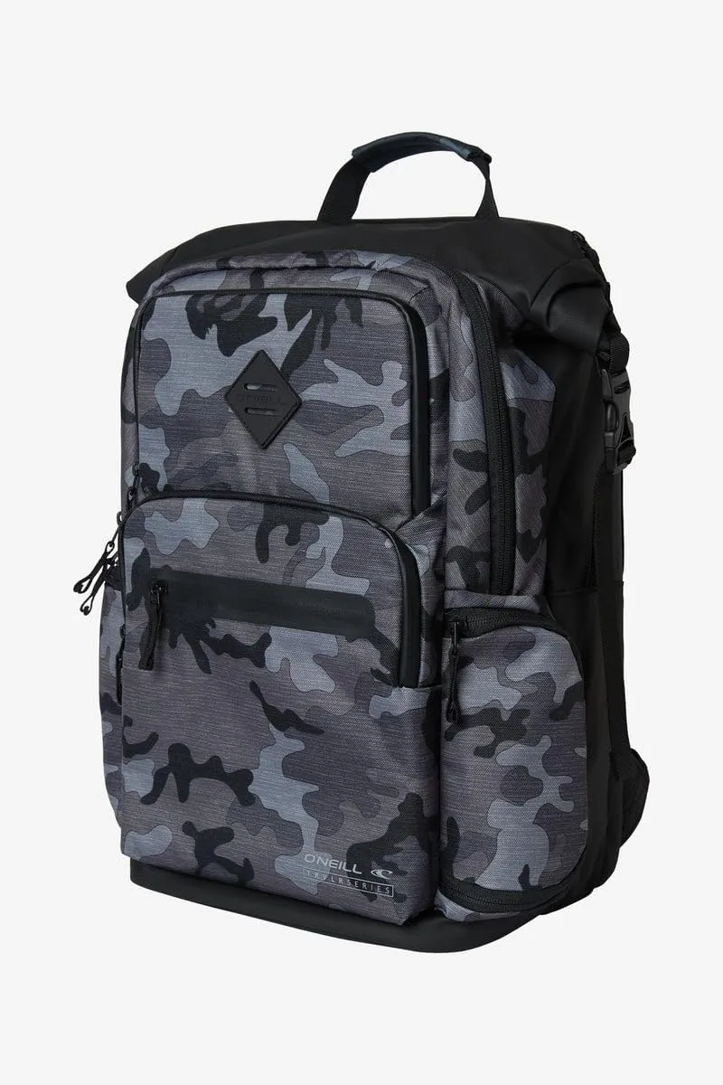 O'NEILL Mens Odyssey Trvlr 37L Backpack, Black Camo