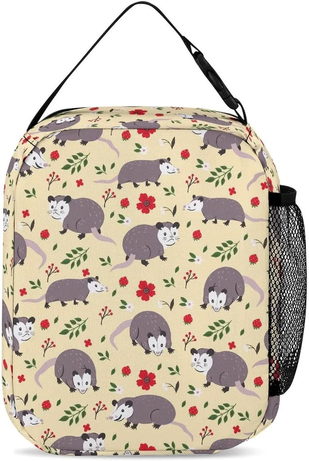 Opossum Backpack with Lunch Box & Pencil Case for Kids Girls Boys School, 16 Inch Cute Opossums Bookbag, School Backpack for Students Children, Lightweight, Large Capacity