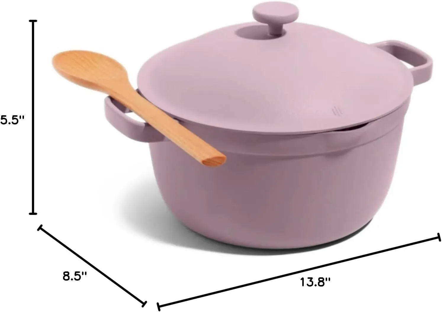 Our Place Perfect Pot - 5.5 Qt. Nonstick Ceramic Sauce Pan with Lid | Versatile Cookware for Stovetop and Oven | Steam, Bake, Braise, Roast | PTFE and PFOA-Free | Toxin-Free, Easy to Clean | Lavender