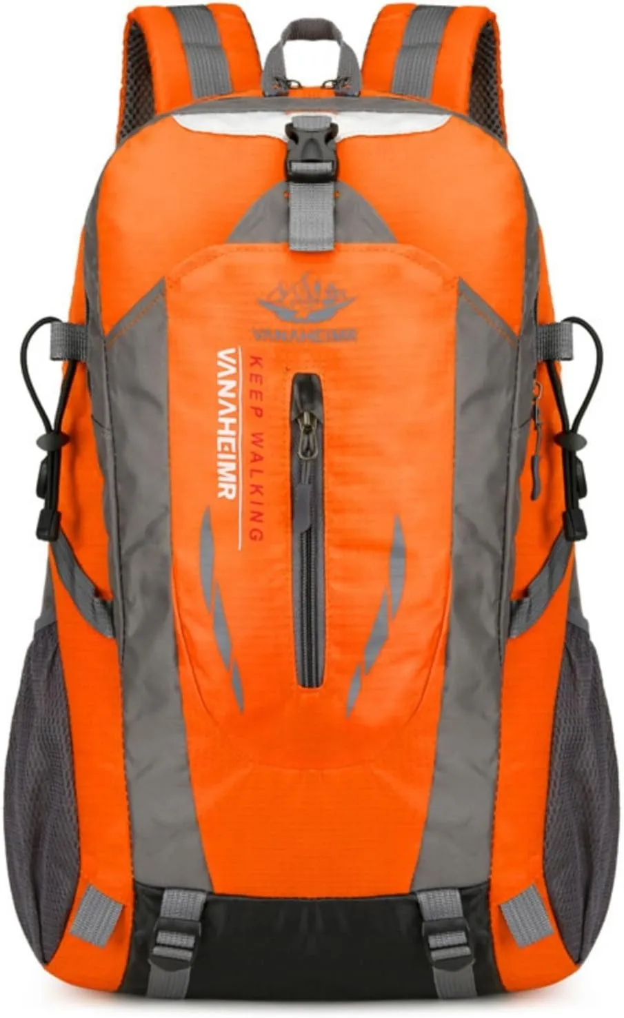 Outdoor backpack, camping mountaineering bag, hiking waterproof, backpack, men's leisure travel sports backpack (Color : Orange)
