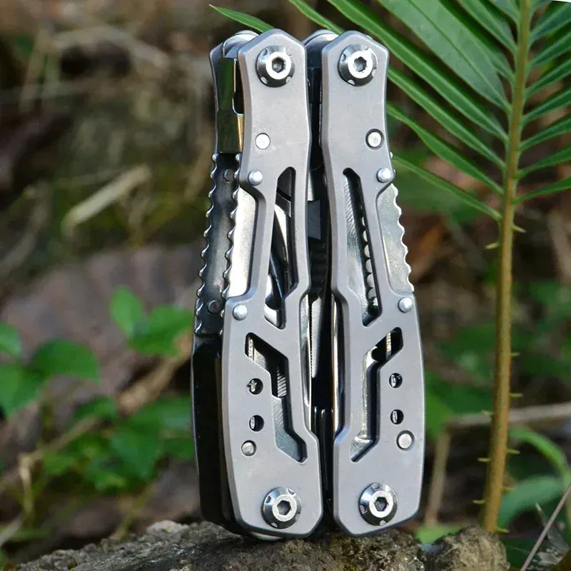 Outdoor Multitool Camping Portable Stainless Steel EDC Folding Multifunction Tools - Emergency Survival Knife Pliers