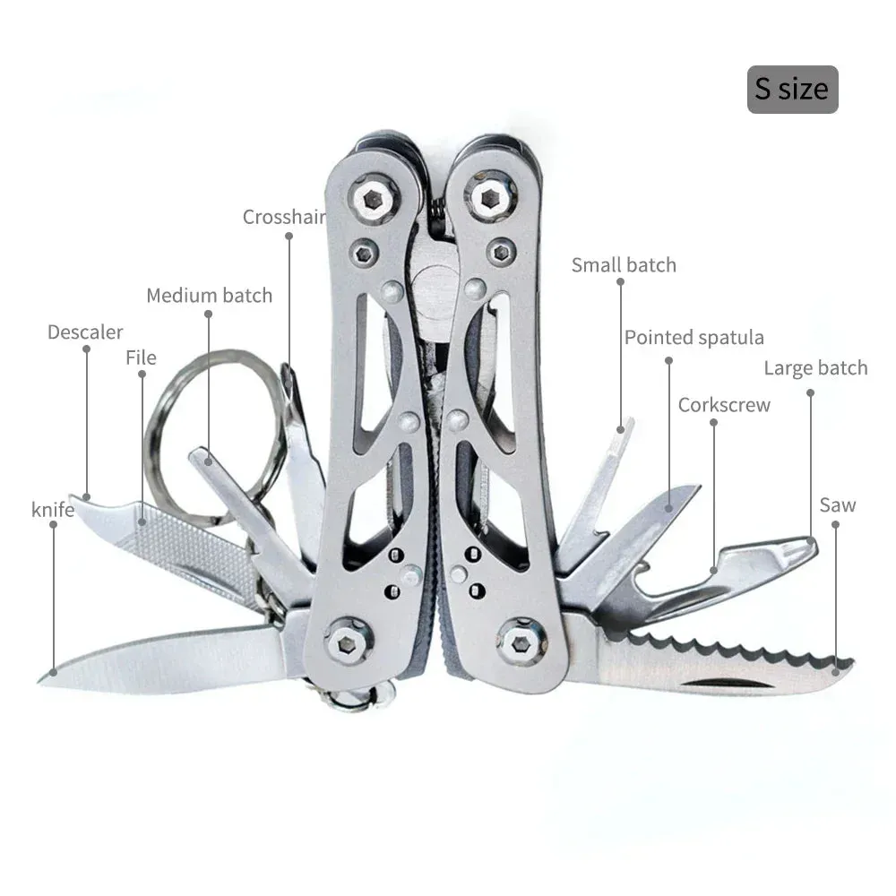 Outdoor Multitool Camping Portable Stainless Steel EDC Folding Multifunction Tools - Emergency Survival Knife Pliers
