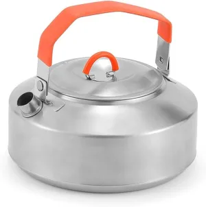 Outdoor Stainless Steel AntiScalding SilicaGel Handle Camping Coffee Portable Coffee Pot Picnic Cooker 1L Teapot Cooking Accessory