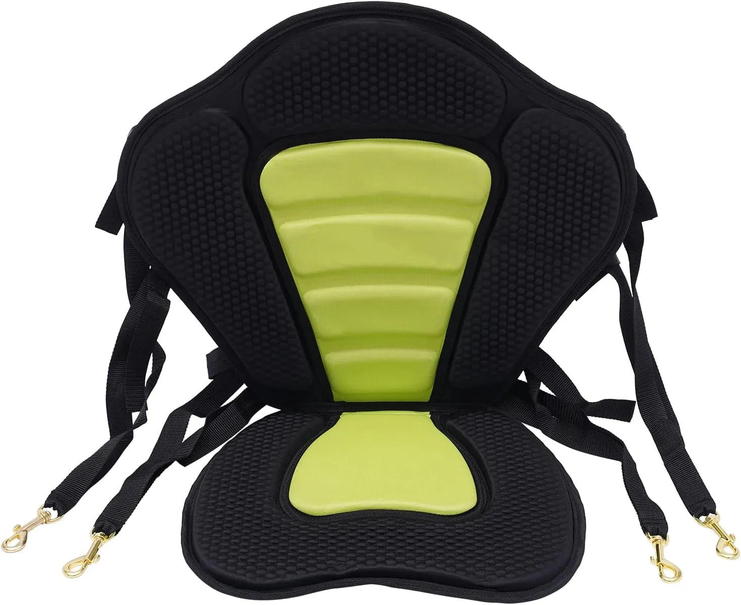 Padded Deluxe Kayak Seat Detachable Backpack Bag Back Canoe Backrest Adjustable, Sit On Top Cushioned Back Support SUP Paddle Board Seats for Kayaking Canoeing Rafting Fishing
