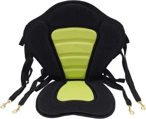 Padded Deluxe Kayak Seat Detachable Backpack Bag Back Canoe Backrest Adjustable, Sit On Top Cushioned Back Support SUP Paddle Board Seats for Kayaking Canoeing Rafting Fishing