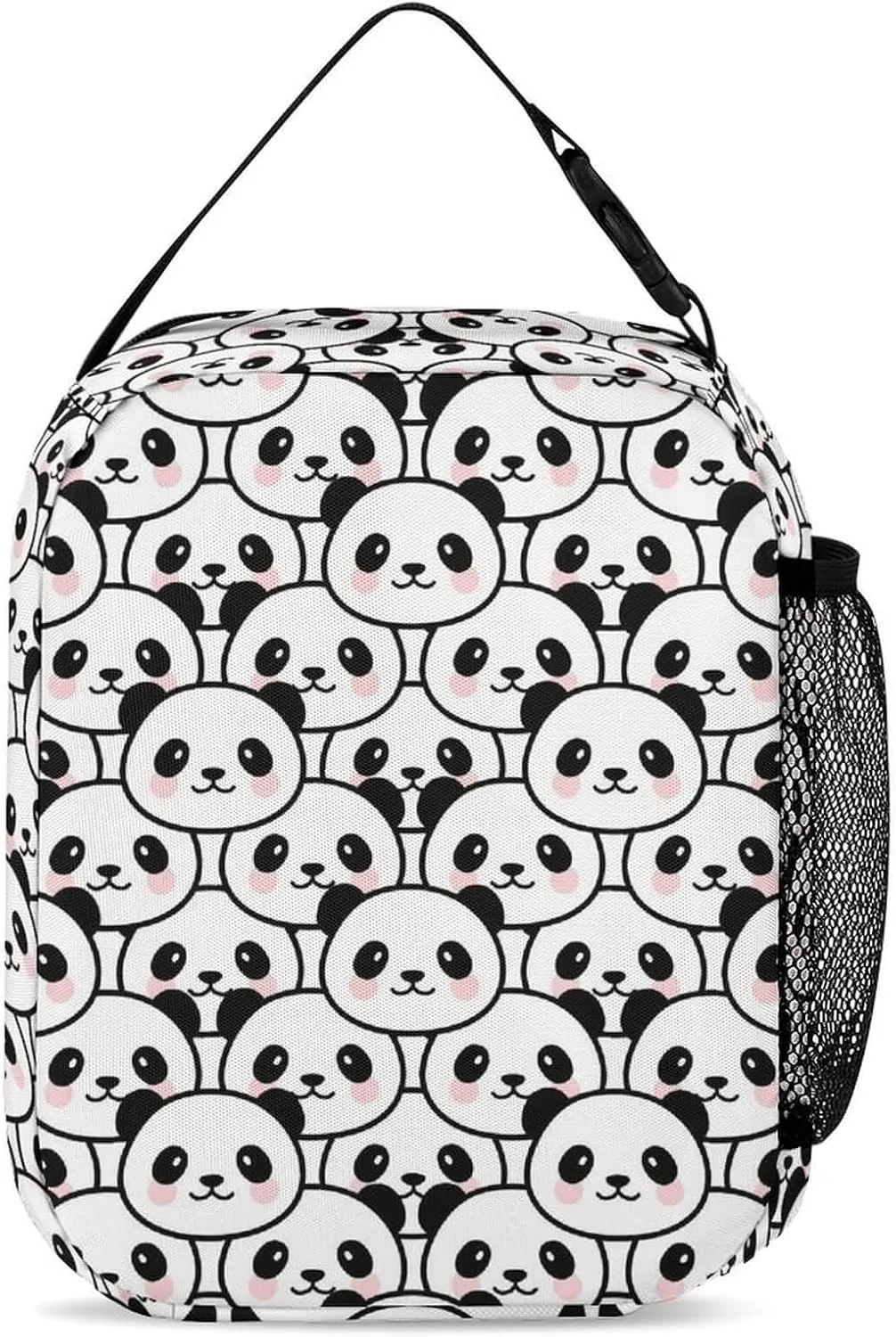 Panda Backpack with Lunch Box & Pencil Case for Kids Girls Boys School, 16 Inch Cute Pandas Bookbag, School Backpack for Students Children, Lightweight, Large Capacity