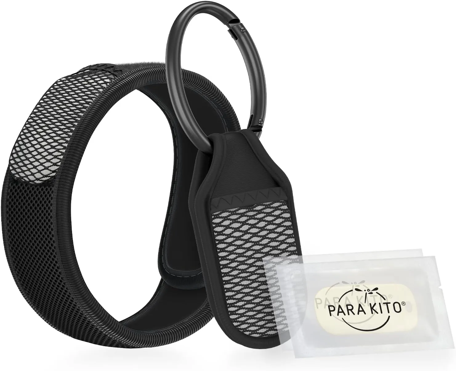 para’Kito Mosquito Repellent 1 Black Wristband and 1 Black Clip Bonus