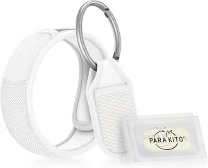 PARA'KITO Mosquito Repellent 1 White Wristband and 1 White Clip Bonus