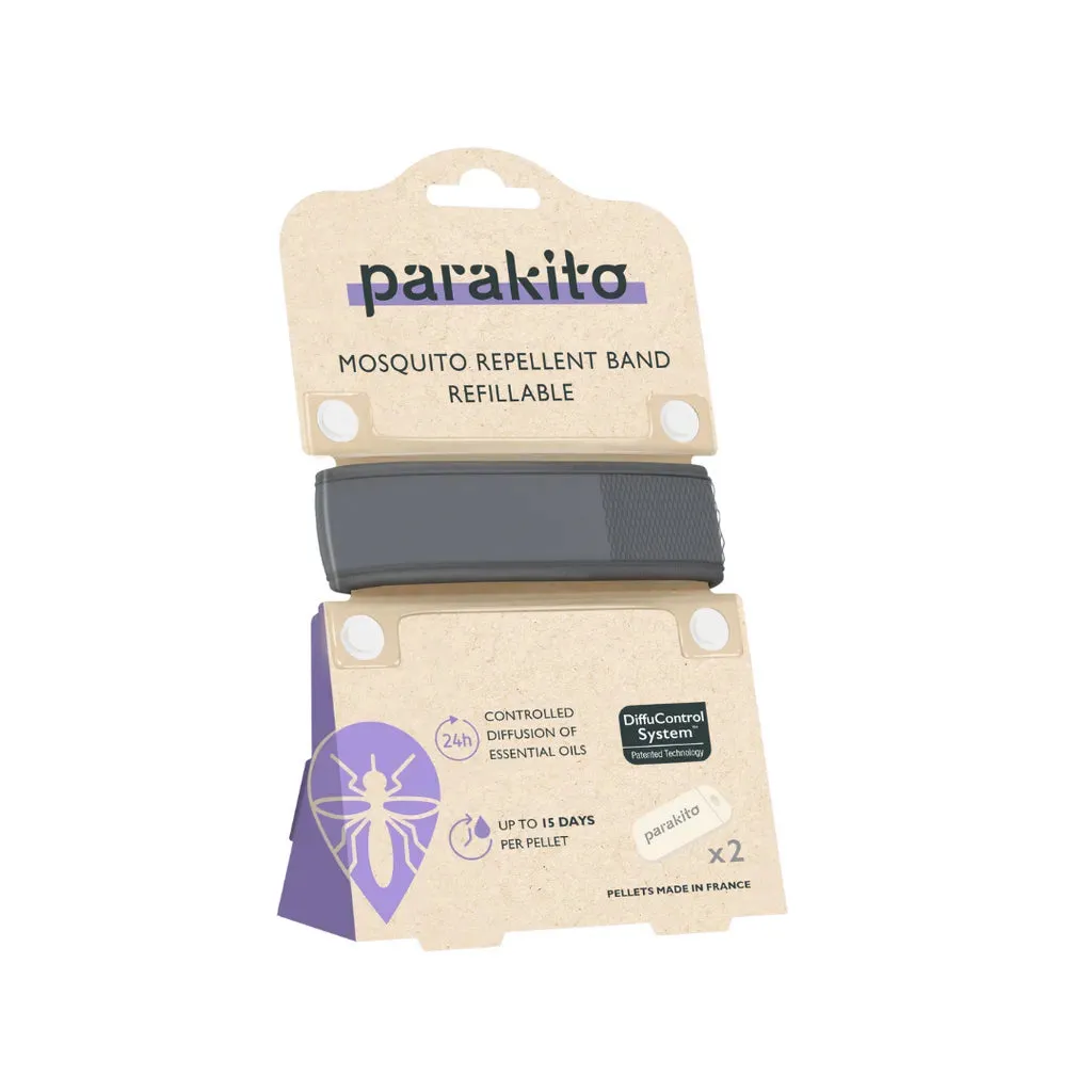 PARA’KITO® Mosquito Repellent Adult Wristband - Grey