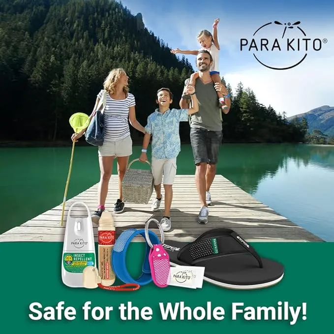PARA'KITO Mosquito Repellent Bundle - 1 Roll-on | 1 Wristband | 1 Clip (Roll-on   Black   Sage)