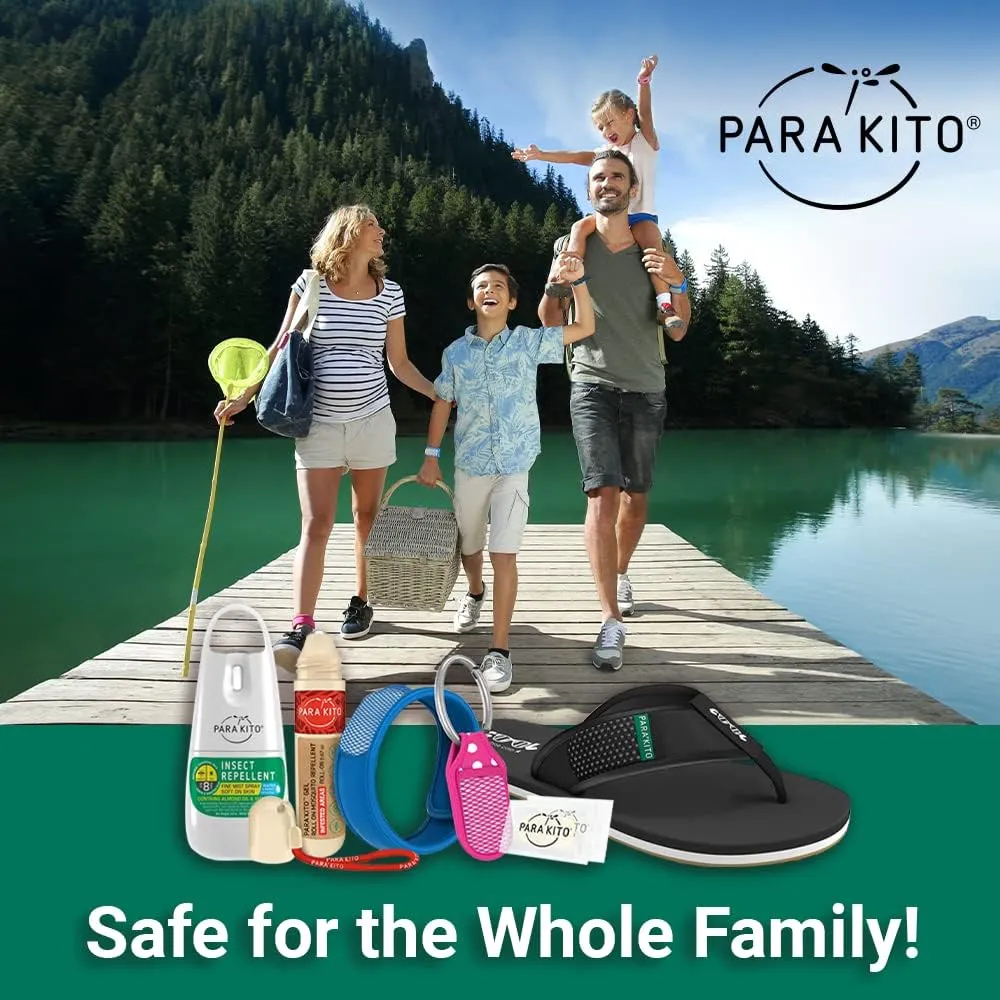 PARA'KITO Mosquito Repellent Bundle - 1 Roll-on | 1 Wristband | 1 Clip (Roll-on   Hawaii   Blue)