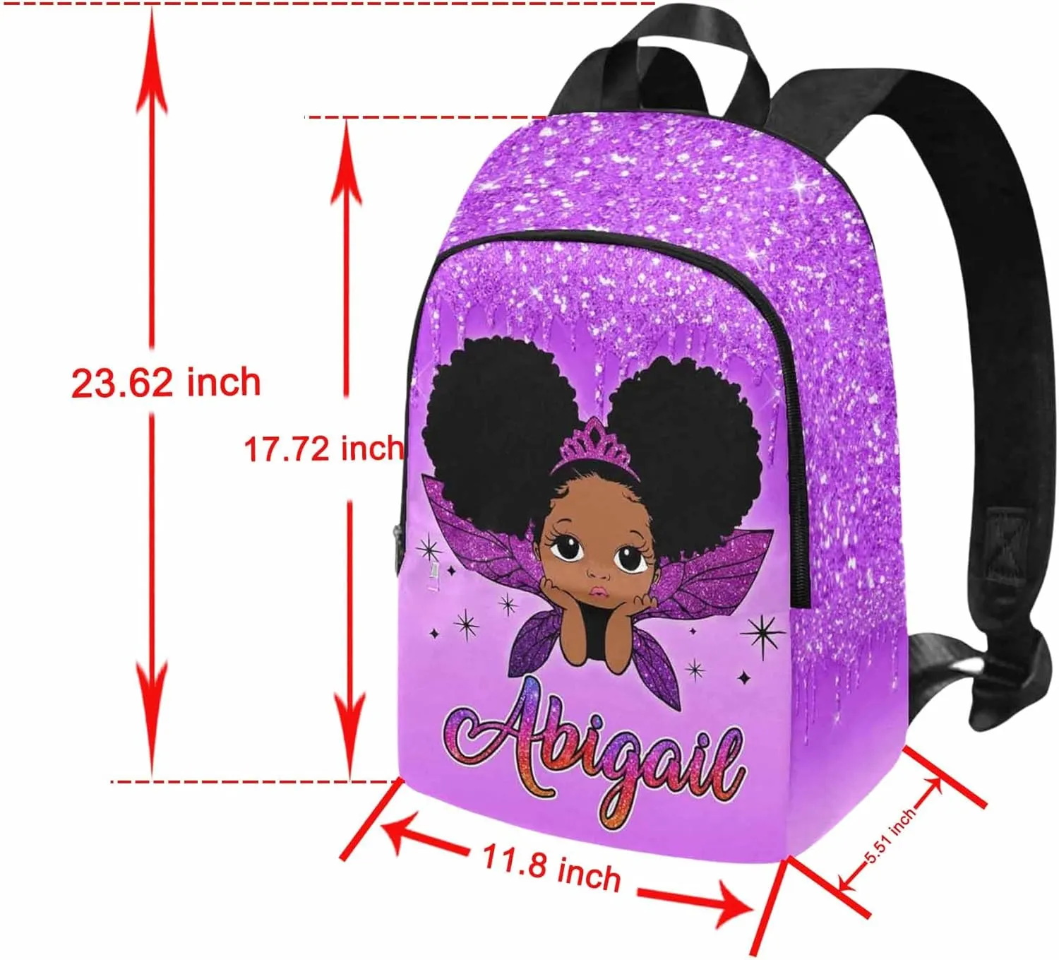 Personalized Shoulder Bag Backpack with Name Customized Rainbow Stripes Butterfly Backpack Custom Casual Bag Knapsack Daypack Bag for Camping Shopping