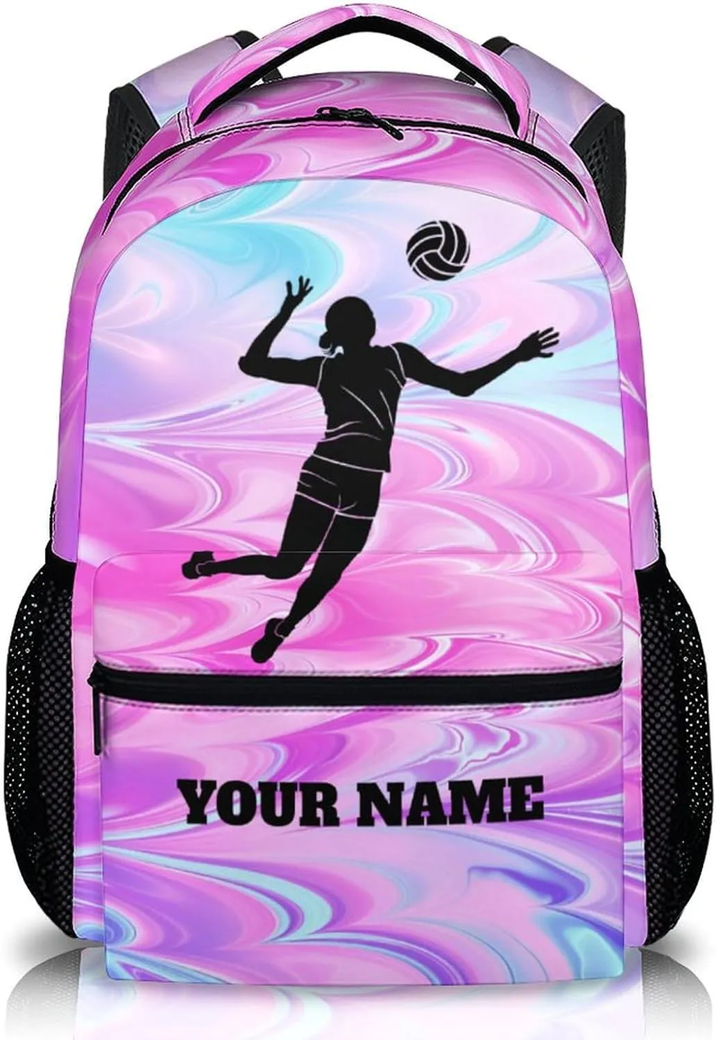 Personalized Volleyball Backpack for Kids 3-10, Cute Bookbag for Girls Boys, School Backpack for School Travel Swimming Camping