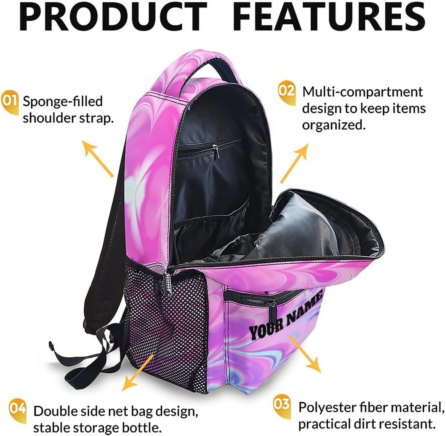 Personalized Volleyball Backpack for Kids 3-10, Cute Bookbag for Girls Boys, School Backpack for School Travel Swimming Camping