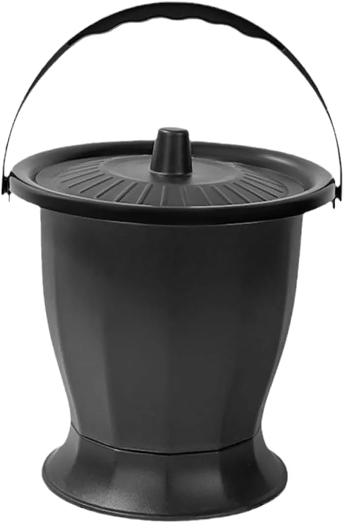 Portable Adult Chamber Pot Lightweight Spittoon for Travel Camping Outdoor Use Easy to Clean Urinal for Elderly and Pregnant Women Compact Design with Flat Base
