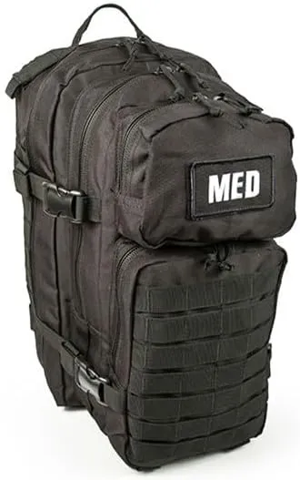 Prepper Supplies Best Sellers - Fully Stocked Tactical Trauma Backpack (Black) by Elite First Aid