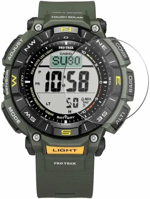 Puccy 3 Pack Screen Protector, compatible with CASIO PRO TREK CLIMBER LINE PRG-340 TPU Film Guard （ Not Tempered Glass Protectors）, Transparent