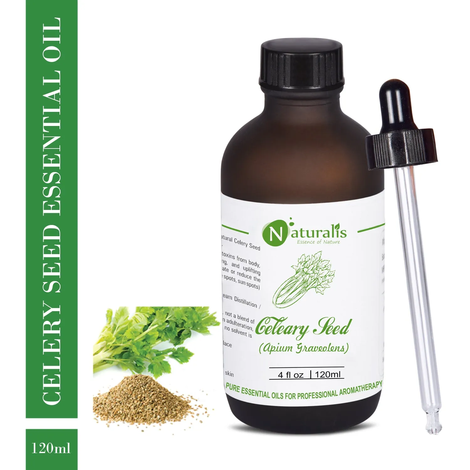 Pure Celery Seed Essential Oil by Naturalis 100ml