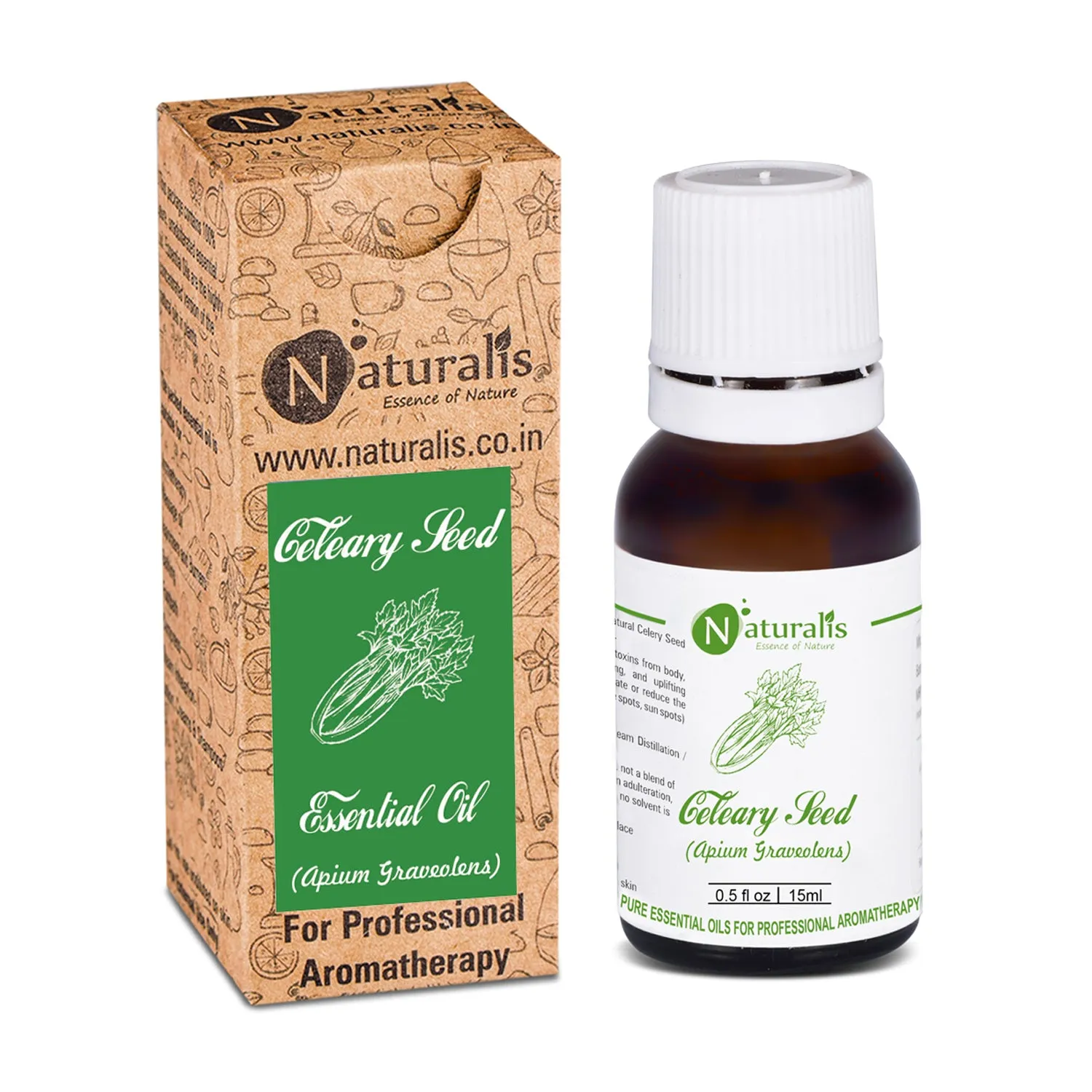 Pure Celery Seed Essential Oil by Naturalis 100ml