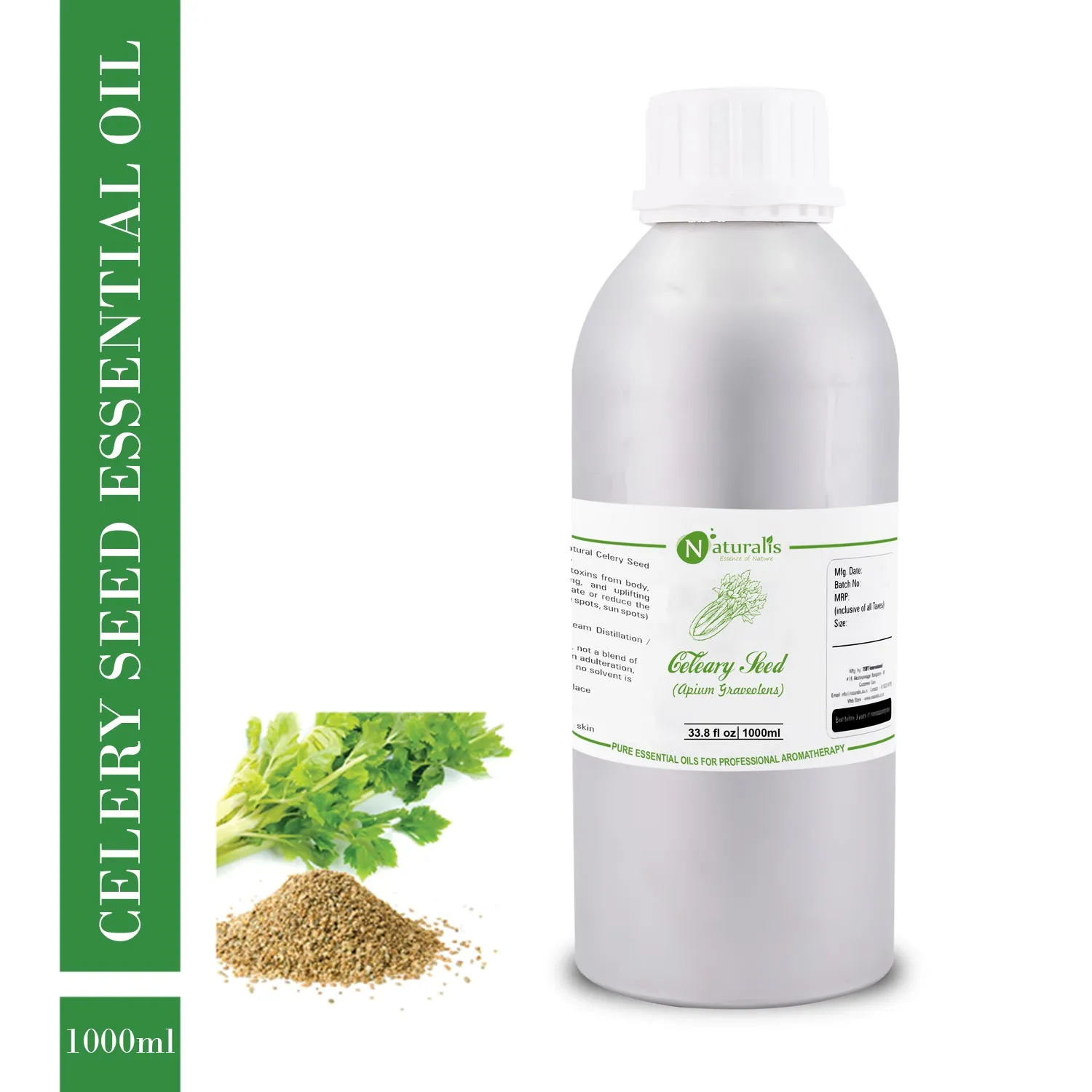 Pure Celery Seed Essential Oil by Naturalis 100ml